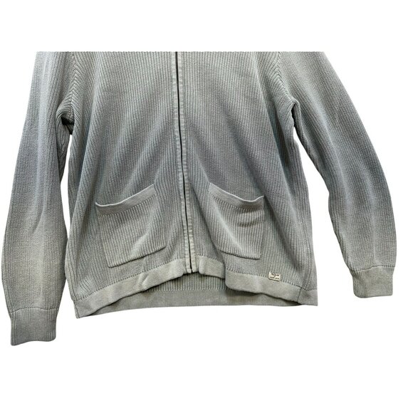 Lucky Brand Womens Washed & Worn Ribbed Zip-Up Cardigan XXL Pale Green - Picture 4 of 11